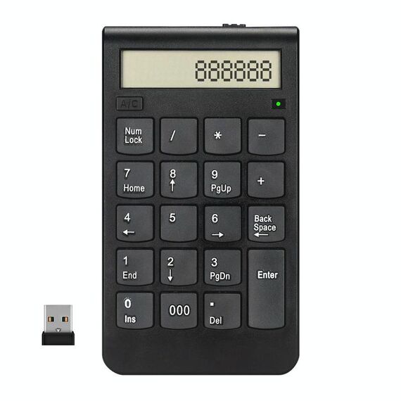 Tastiera digitale con display a doppia modalità 2.4G, tastiera wireless ricaricabile per ufficio del cassiere