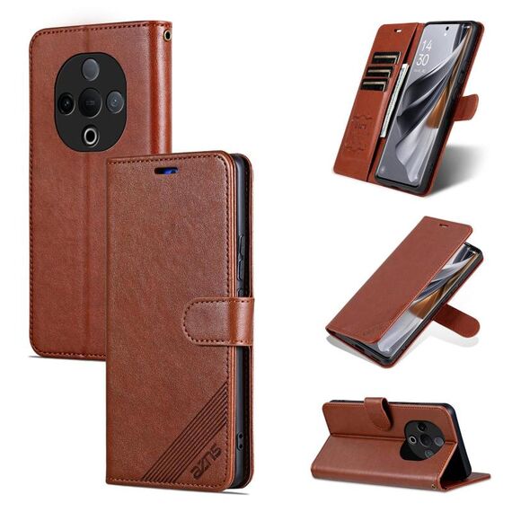 Per vivo Y300 AZNS Custodia per telefono in pelle con texture in pelle di pecora (marrone)