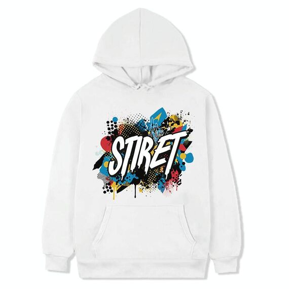 Felpa con cappuccio in pile con stampa alfabeto, stampa su richiesta, taglia: XXXL (bianco)