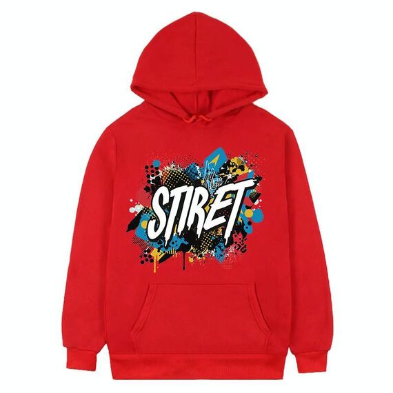 Felpa con cappuccio in pile con stampa alfabeto, stampa su richiesta, taglia: XXXL (rosso)