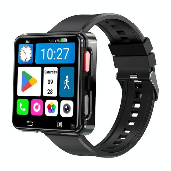 UNIWA DM180, 3 GB + 32 GB, 2,64 pollici Android 11 Smart Watch Phone, MT6739 Quad Core, Rete: 4G (Nero)