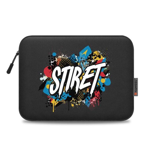 HAWEEL Stampa su richiesta Custodia per tablet da 11 pollici con cerniera Borsa ventiquattrore per tablet da 9,7-11,0 pollici (nero)