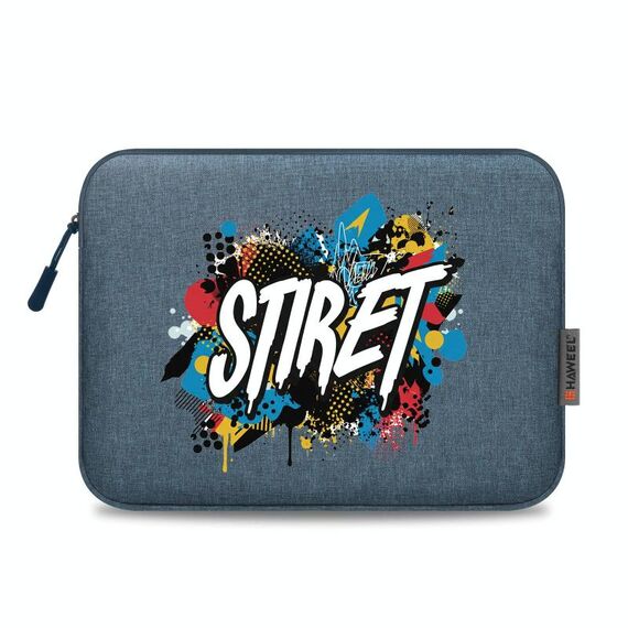 HAWEEL Stampa su richiesta Custodia per tablet da 11 pollici con cerniera Borsa ventiquattrore per tablet da 9,7-11,0 pollici (blu scuro)