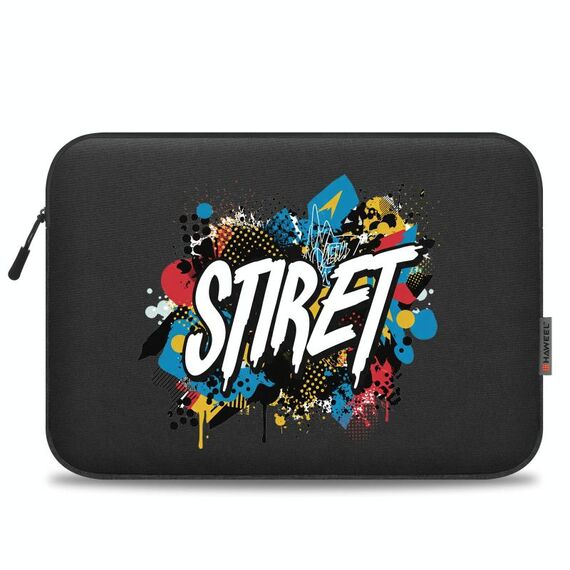 HAWEEL Stampa su richiesta Custodia per tablet da 13 pollici con cerniera Borsa ventiquattrore per tablet da 12,5-13,5 pollici (nero)