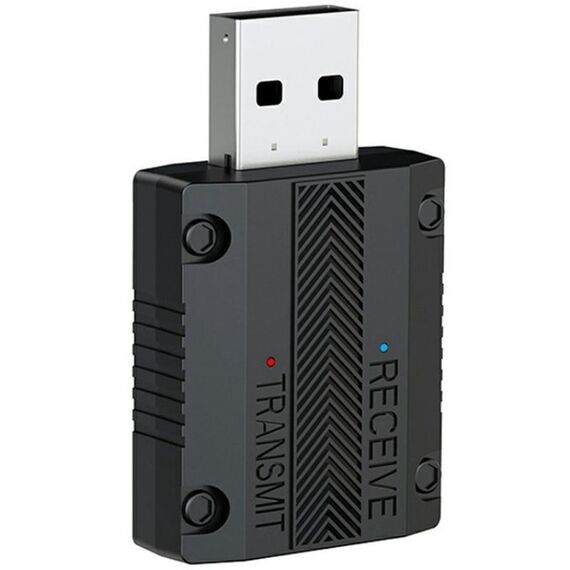W15 Bluetooth 5.3 AUX Adattatore USB Dongle 2 in 1 Trasmettitore Ricevitore Audio per Auto