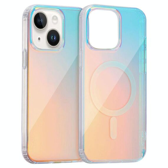 Per iPhone 15 Custodia per telefono MagSafe con texture incisa al laser (luce rossa)