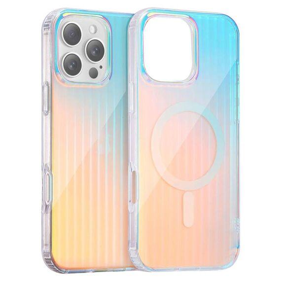 Per iPhone 16 Pro Max Custodia per telefono MagSafe con texture incisa al laser (strisce verticali)