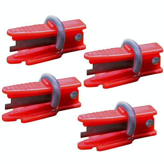 4 pezzi/confezione piccola ghigliottina per raccogliere meloni e frutta, uva, pollice, coltello per raccogliere verdure (rosso)