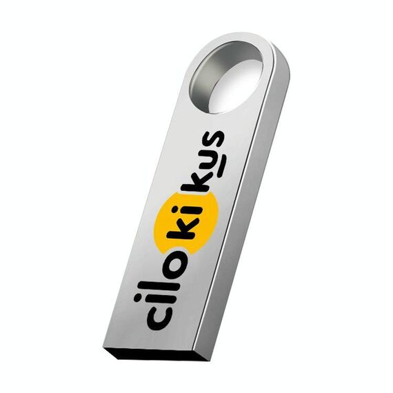Unità flash USB 2.0 in metallo Stampa su richiesta, memoria: 256 GB (argento)