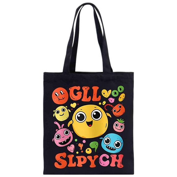 Stampa su tela con faccia buffa su richiesta, dimensioni: 35x30 cm (nero)