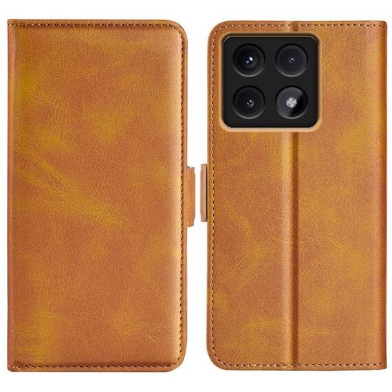 Per Xiaomi 14T Custodia per telefono in pelle con fibbia magnetica orizzontale a doppio lato (giallo)