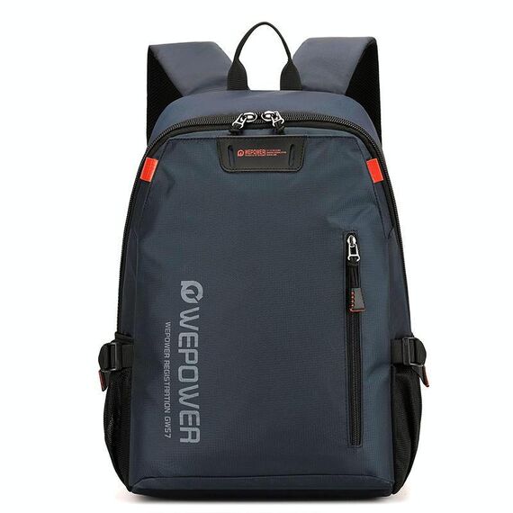 WEPOWER Zaino per computer sportivo da esterno per il tempo libero Borsa per studenti di grande capacità (blu scuro)