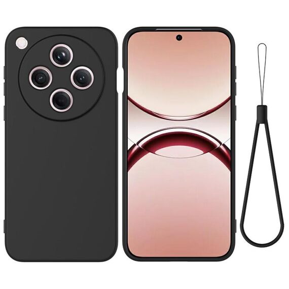 Per OPPO Find X8 Custodia antiurto in silicone liquido Pure Color (nero)