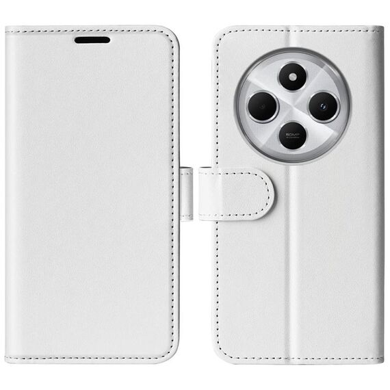 Per Xiaomi Redmi 14C 4G R64 Texture Custodia in pelle con flip orizzontale (bianco)