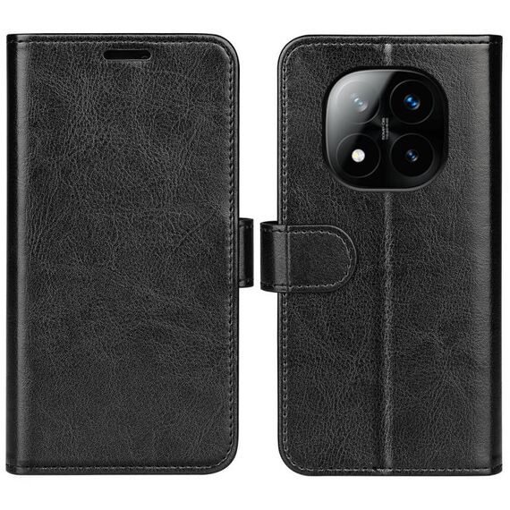 Per Xiaomi Redmi Note 14 Pro+ R64 Texture Custodia in pelle con flip orizzontale (nero)