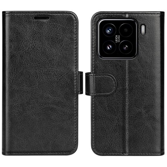 Per Xiaomi 15 R64 Texture Custodia per telefono in pelle con flip orizzontale (nero)