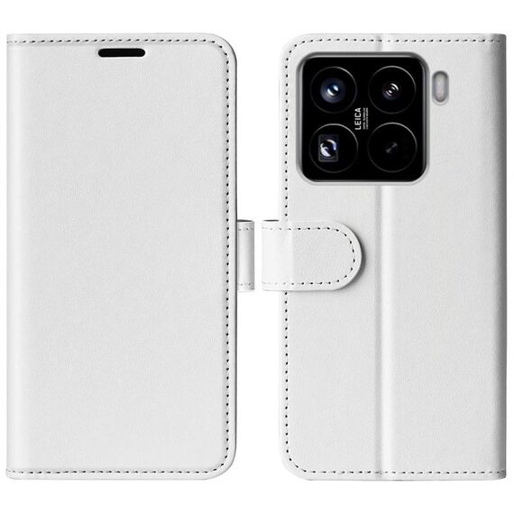 Per Xiaomi 15 Pro R64 Texture Custodia in pelle con flip orizzontale (bianco)