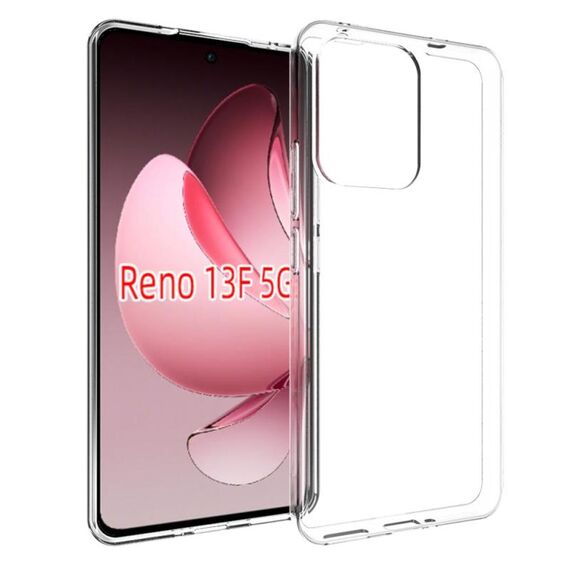 Per OPPO Reno13 F 5G Custodia per telefono in TPU con texture impermeabile (trasparente)