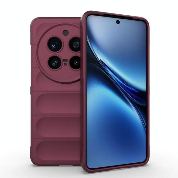 Per vivo X200 Pro Magic Shield TPU + custodia in flanella per telefono (rosso vino)