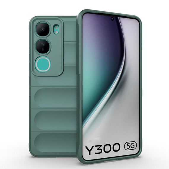 Per vivo Y300 5G India / V40 Lite IDN Magic Shield TPU + Custodia in flanella per telefono (verde scuro)