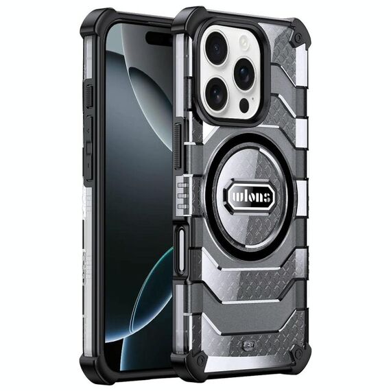 Per iPhone 16 Pro Max wlons Explorer Series PC Hybrid TPU MagSafe Custodia magnetica (nero)