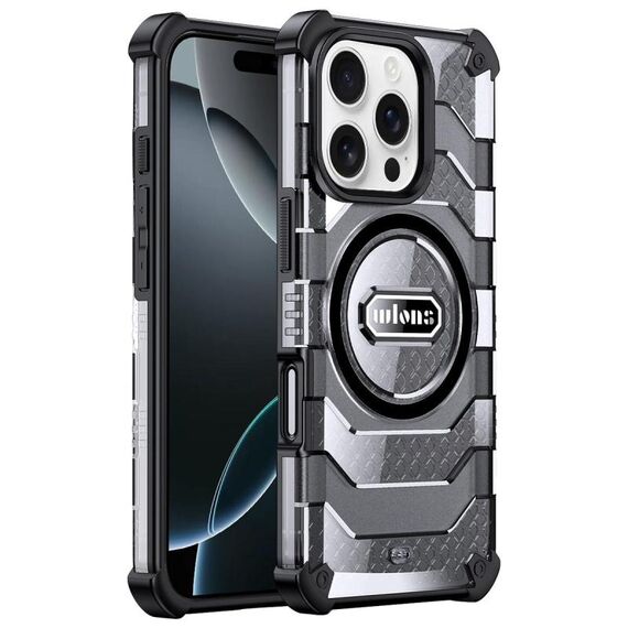 Per iPhone 16 Pro wlons Explorer Series PC Hybrid TPU MagSafe Custodia magnetica (nero)