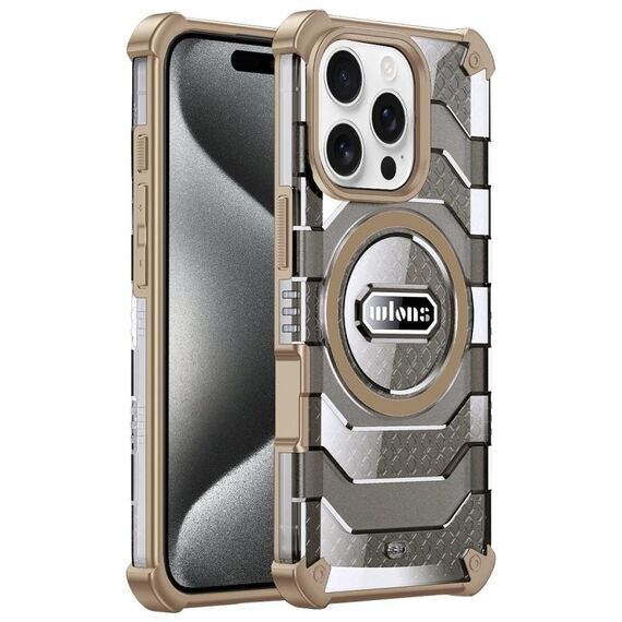 Per iPhone 15 Pro Max wlons Explorer Series PC Hybrid TPU MagSafe Custodia magnetica (giallo)