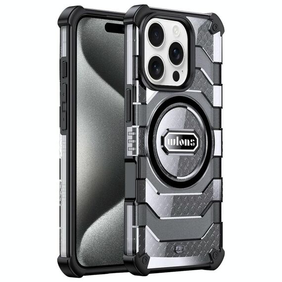 Per iPhone 15 Pro wlons Explorer Series PC Hybrid TPU MagSafe Custodia magnetica (nero)
