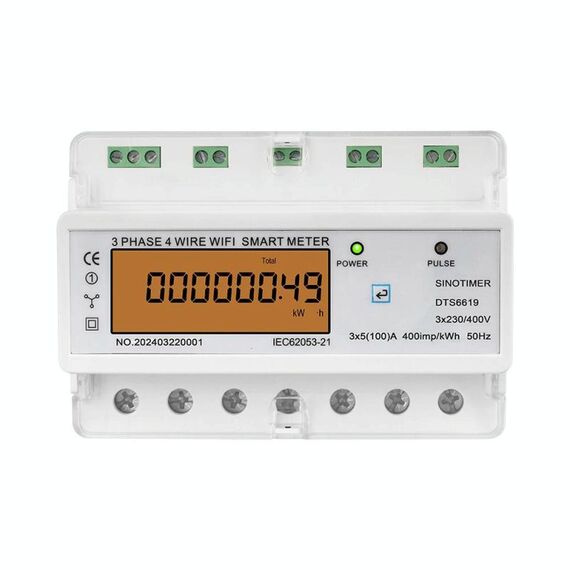 SINOTIMER DTS6619-049 100A senza interruttore trifase Tuya WiFi Energy Meter AC 380V