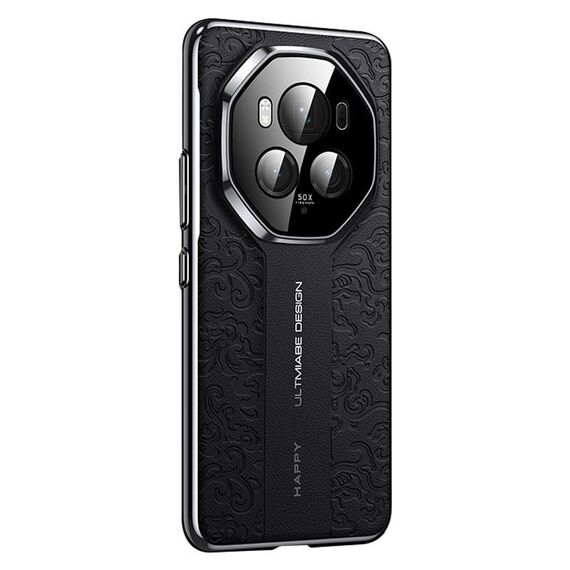 Custodia per telefono cellulare in pelle liscia per Honor Magic6 Cloud Dragon Pattern PC (bianca)