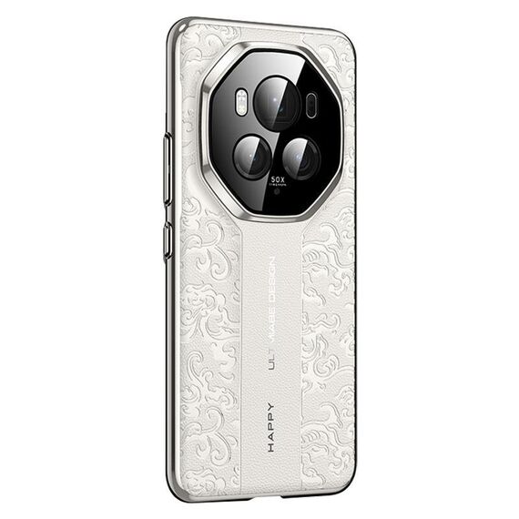 Custodia per telefono cellulare in pelle liscia per Honor Magic6 Cloud Dragon Pattern (nero)