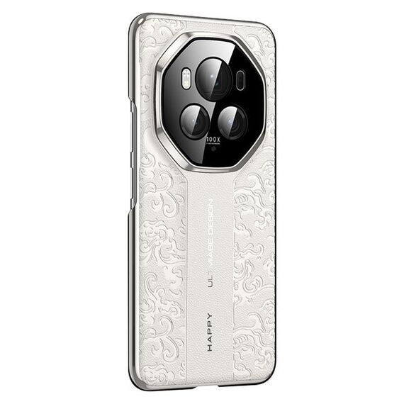 Custodia per telefono cellulare in pelle liscia per Honor Magic6 Pro Cloud Dragon Pattern PC (nero)