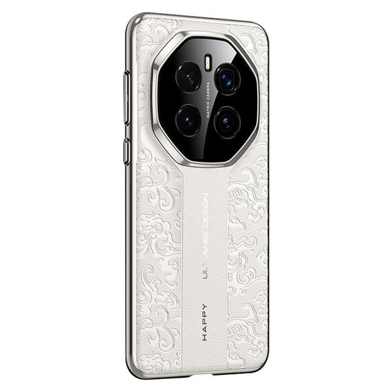 Custodia per telefono cellulare in pelle liscia per Honor Magic7 Cloud Dragon Pattern PC (bianca)