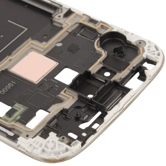 Telaio anteriore lcd originale 2 in 1 di ricambio per Galaxy S IV i9500 argento S-SPA-1041S