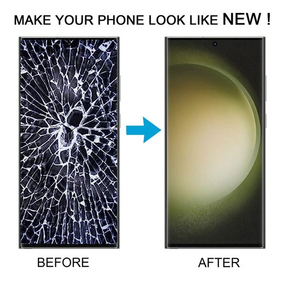 Schermo lcd originale con touch e cornice per Galaxy S23 Ultra SM-S918B verde SPA9432G