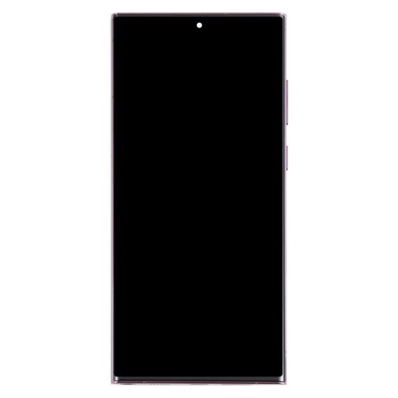 Schermo oled originale con touch e cornice per Galaxy S22 Ultra SM-S908B EU viola SPS6698P