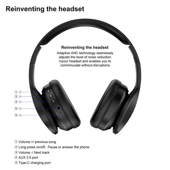 Cuffie bluetooth OY712 wireless da gaming con bassi e cancellazione rumore SYA0022423