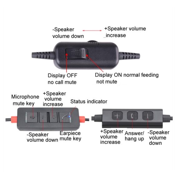 Cuffie operatore VT200D doppio auricolare con microfono e spina 3,5 mm TBD0602991705