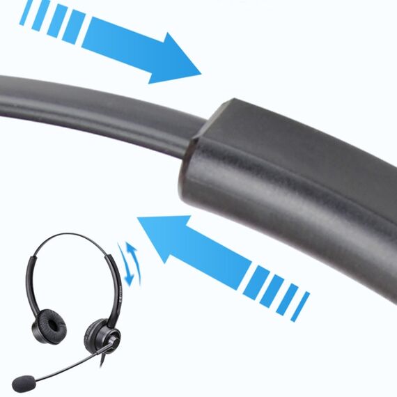 Cuffie operatore VT200D doppio auricolare con microfono e spina 3,5 mm TBD0602991705