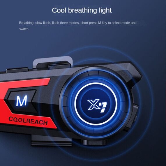 Auricolare bluetooth X7 per casco moto con guida vocale e musica argento TBD0604211201C