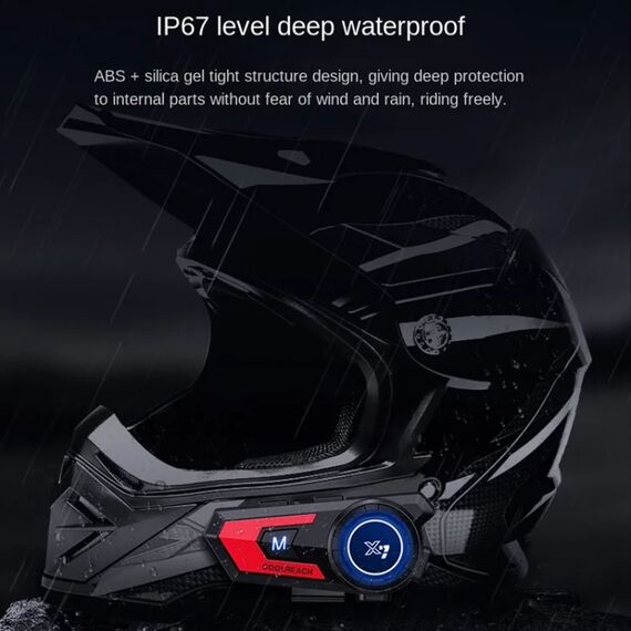Auricolare bluetooth X7 per casco moto con guida vocale e musica argento TBD0604211201C