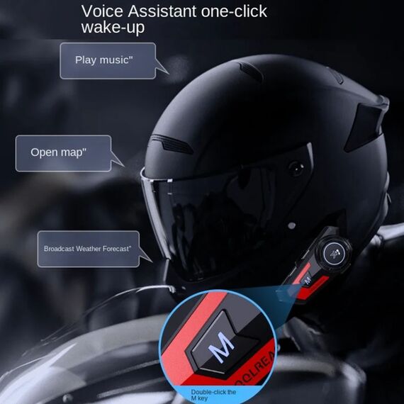 Auricolare bluetooth X7 per casco moto con guida vocale e musica argento TBD0604211201C