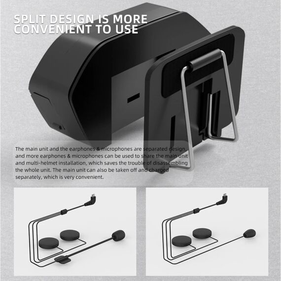 Auricolare bluetooth X6 impermeabile stereo vivavoce per casco moto soft line TBD0604213001B