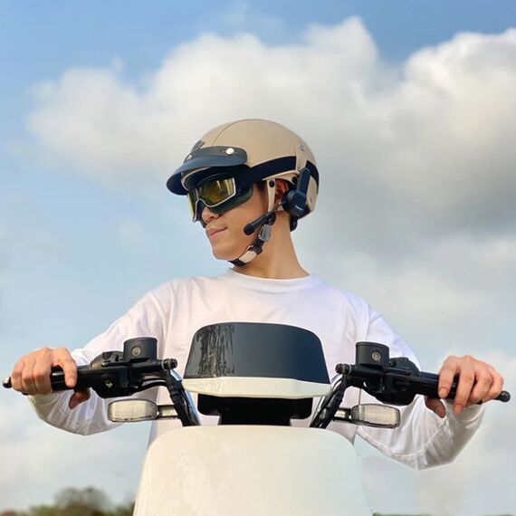 Cuffie bluetooth stereo TWVC per casco moto con base a clip sottile TBD0604906501