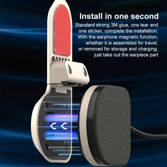 Cuffie bluetooth stereo TWVC per casco moto con base a clip sottile TBD0604906501