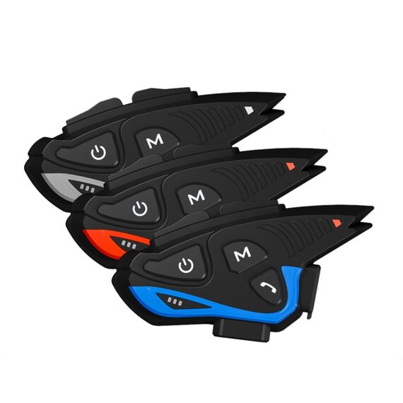 Auricolare Bluetooth Gelmet per ciclismo con interfono multi-persona rosso TBD0605414301B