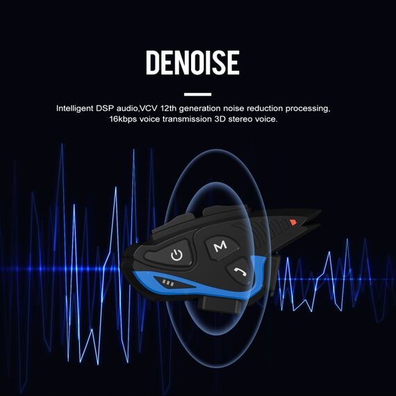 Auricolare Bluetooth Gelmet per ciclismo con interfono multi-persona rosso TBD0605414301B
