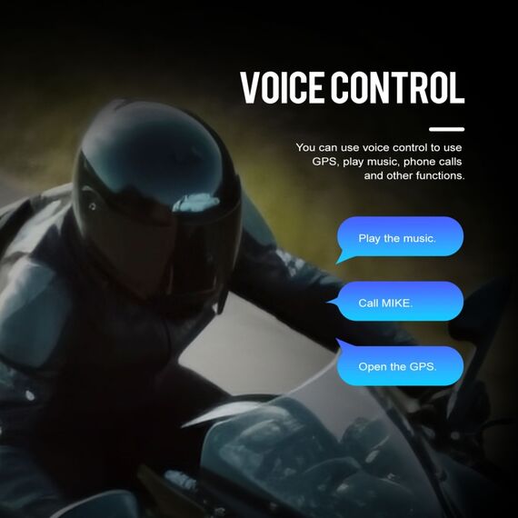 Auricolare bluetooth 5.1 per casco da ciclismo con interfono multiplo blu TBD0605414301C