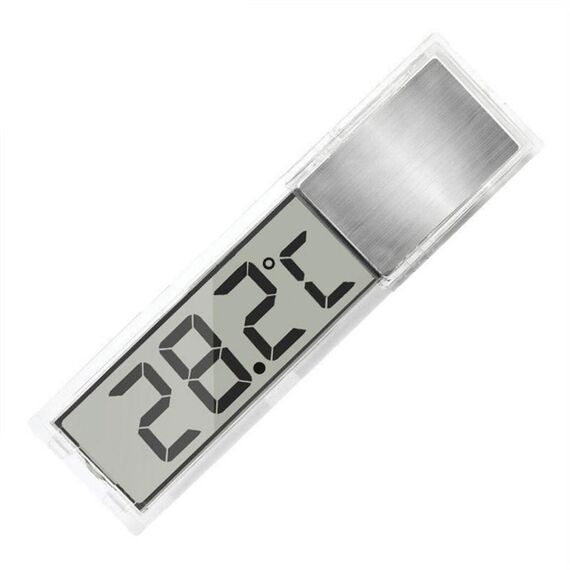 LK-50 Termometro per acquario digitale wireless esterno LCD trasparente Misuratore elettronico della temperatura dell'acqua (argento)