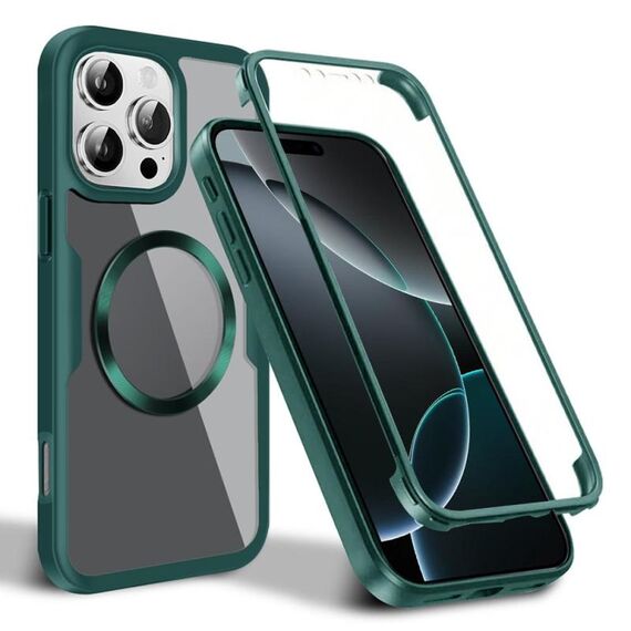 Per iPhone 16 Pro Max CD Texture MagSafe Custodia per telefono (verde)